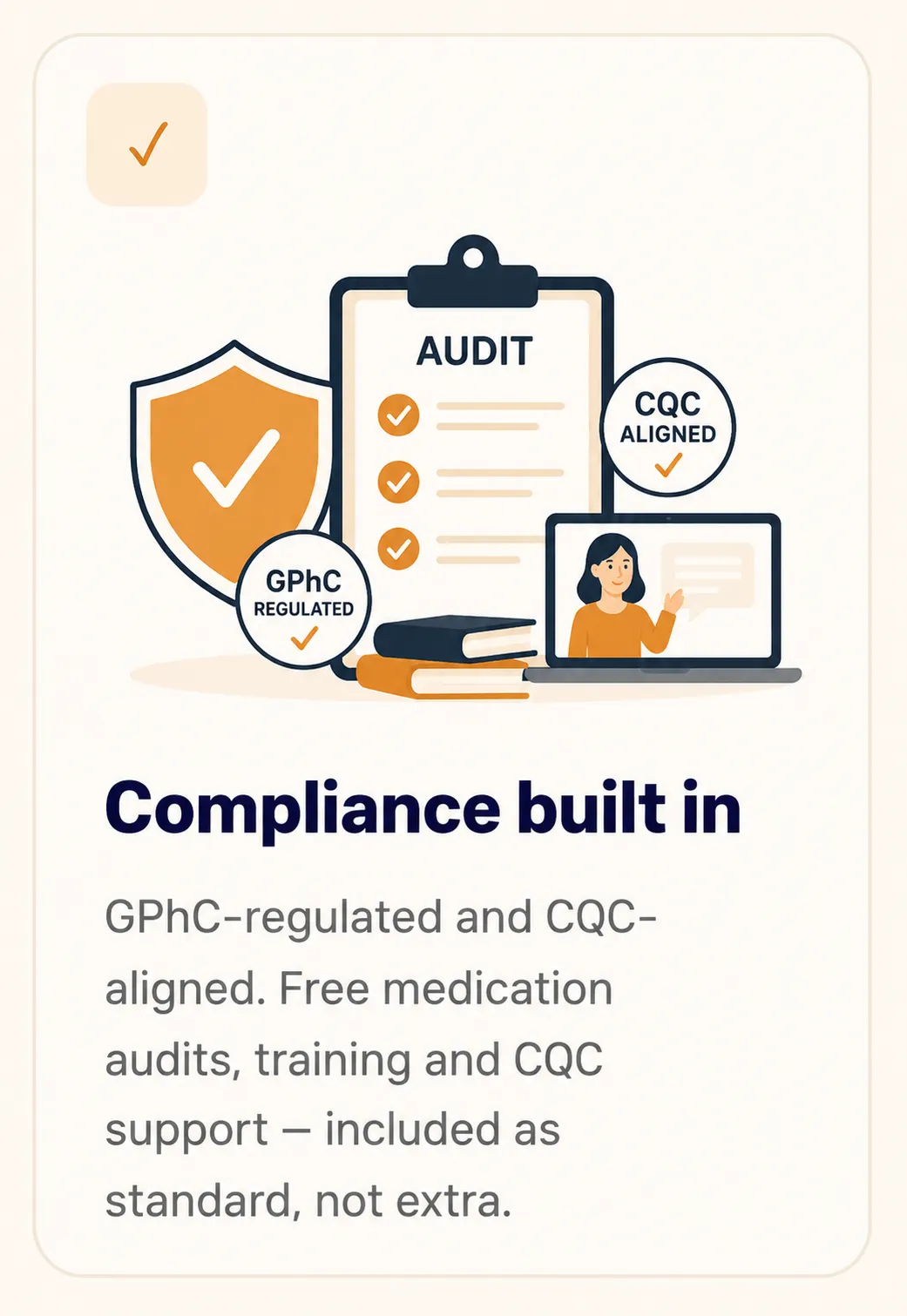 Innovation built in-house. Configured with multiple eMAR providers, plus our own Care Home Portal and Training Portal - software built by us, for you.
